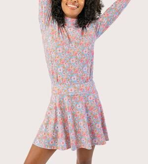 BYRDIE Golf Social Wear Tuckernuck Sundries Active Skort Skirt Floral Pink Multi